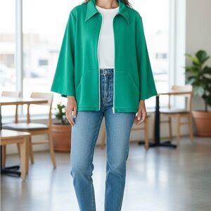 Stephanie K, of Koret of California,  Green Full zip Jacket
